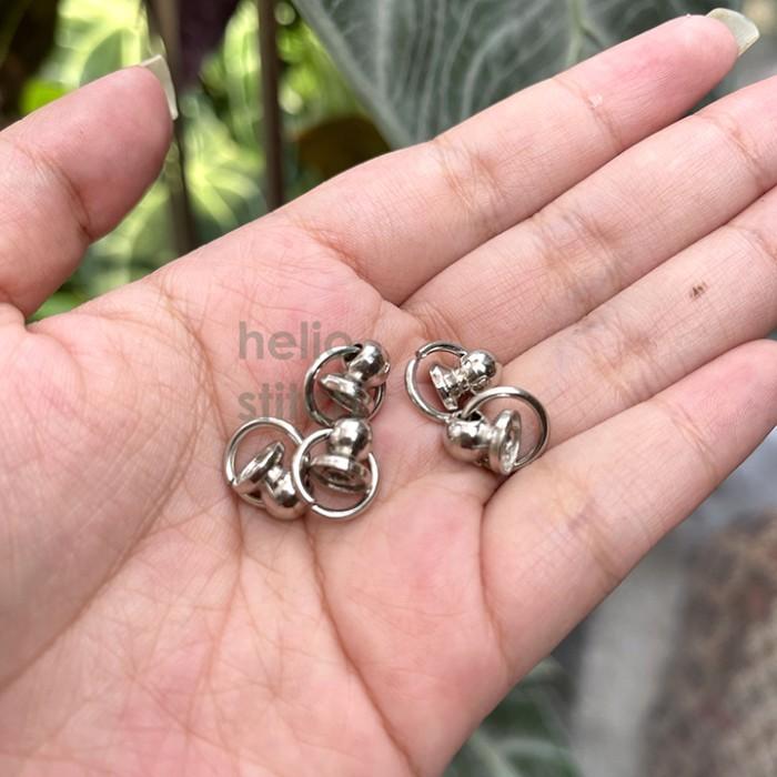 Gambar Baut Case Rivet Phone Hook - Nickel dari Helio Stitch undefined Tokopedia