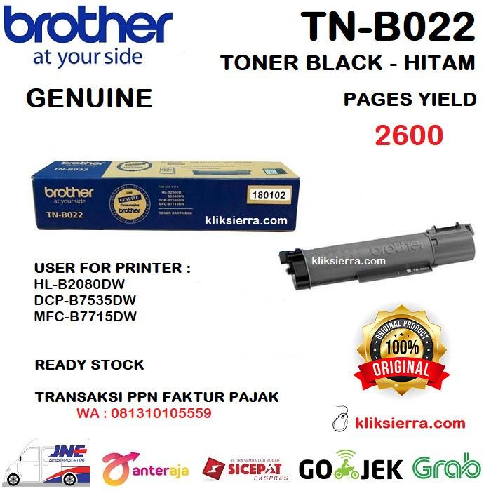 Gambar BROTHER TN-B022 ORI B2080DW B7535DW B7715DW REFILL TINTA TAPE TONER dari xmdnStore undefined Tokopedia