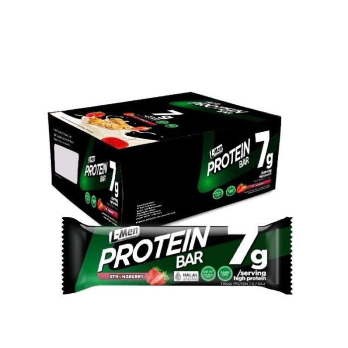 Gambar PREMIUM L-Men Protein Bar Crunchy Chocolate Lmen Bar Crunch Bar Snack L Men - Strongberry dari Lumintu Jaya Beton undefined Tokopedia