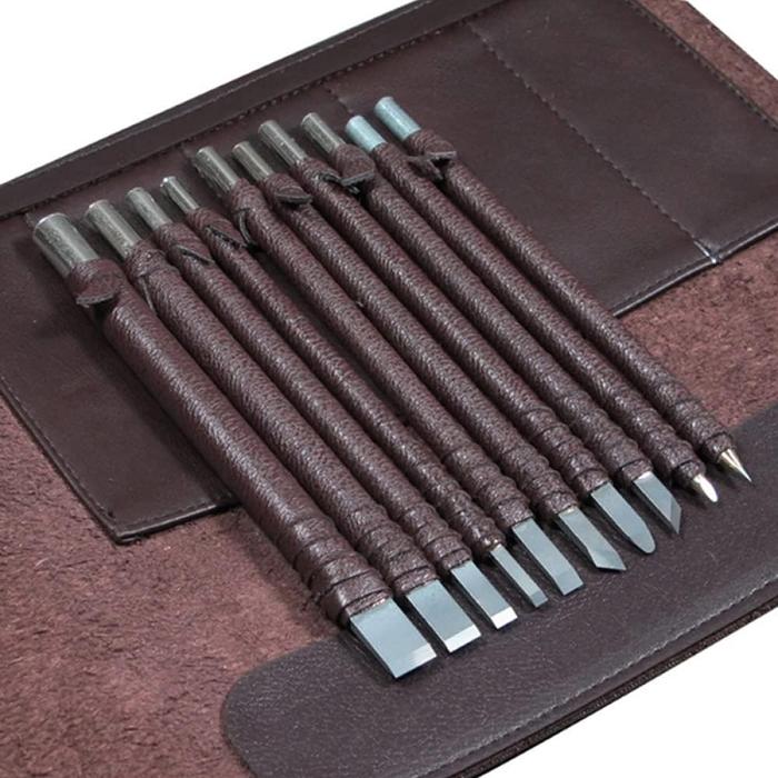 Gambar Pisau Ukir Seni Pahat Carving Tool Tungsten Steel 10 PCS - Coklat dari premiumlaris undefined Tokopedia