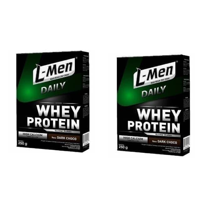 Gambar PREMIUM Susu High Calcium | L-Men Daily Whey Protein Dark Choco 250 dari Lumintu Jaya Beton undefined Tokopedia