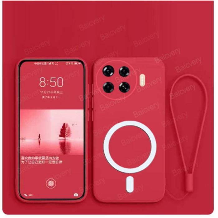 Gambar Case Tecno Spark 20 PRO PLUS MAGSAFE LIQUID SQUARE KORI Magnetic Wireless Silicone Softcase Casing - Merah dari Pusat Acc Phone undefined Tokopedia