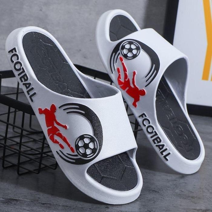 Gambar [COD] Sandal Pria Slip On/ SandalSlop/ Sandal Pria Murah/ Sendal Cowok Selop/ Sandal Rumah dan Sandal Luar Empuk - Putih, 44-45 dari U-HOUSE Kab. Tangerang Tokopedia