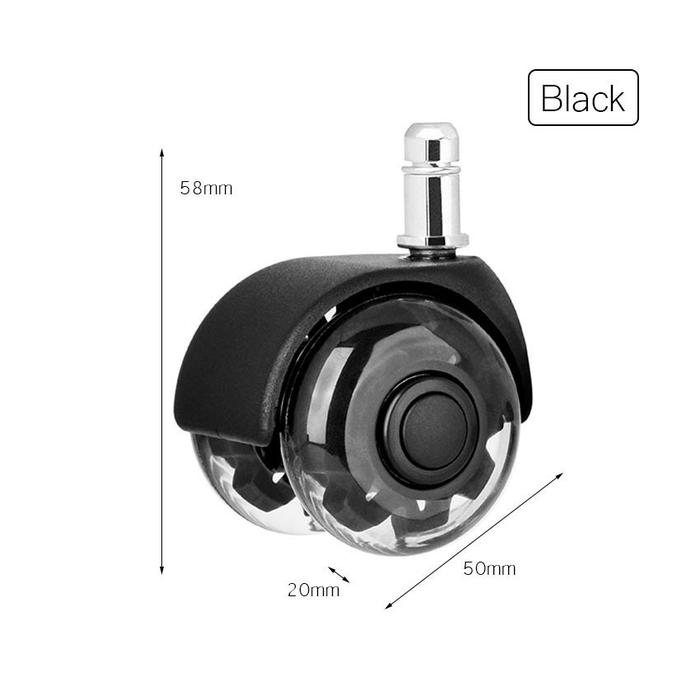 Promo Roda Tancap Kursi Kantor Gaming HEAVY DUTY Anti Getar Transparent ...