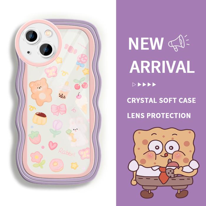 Gambar Case For OPPO A7 A7n A71 2017 2018 A72 A74 4G A74 5G A76 A77 4G A77s A78 4G A78 5G A7x A8 A83 Silikon Camera Lens Protection Stacking Soft Case Murah  Milk Tea Bear Rabbit Cute - Style2, OPPO A74 5G dari parabatokoresmi undefined Tokopedia