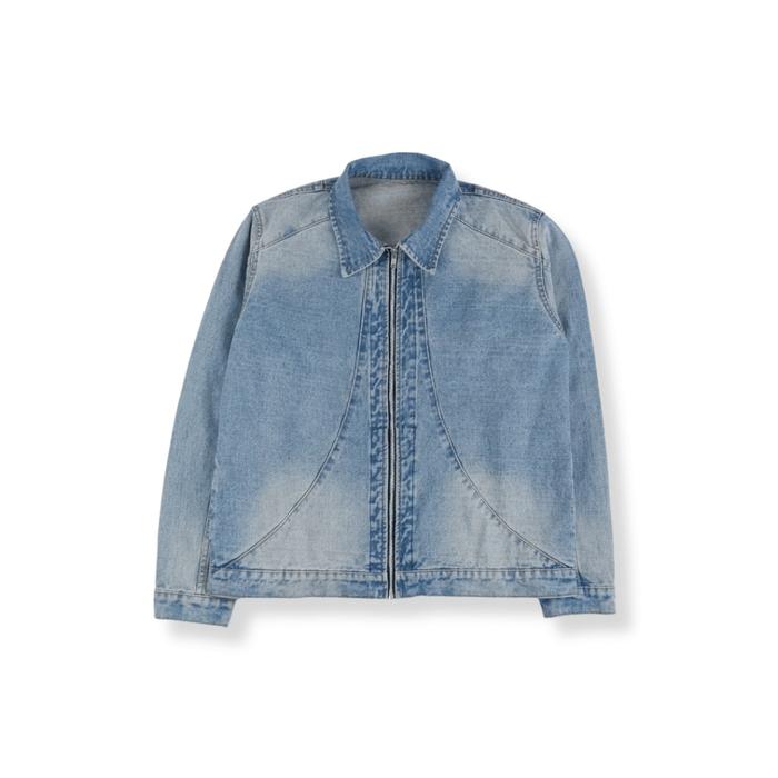 Gambar 2TIMESTOO Washed Denim Work Jacket - Washed Blue, L dari 2TIMESTOO STUDIO undefined Tokopedia