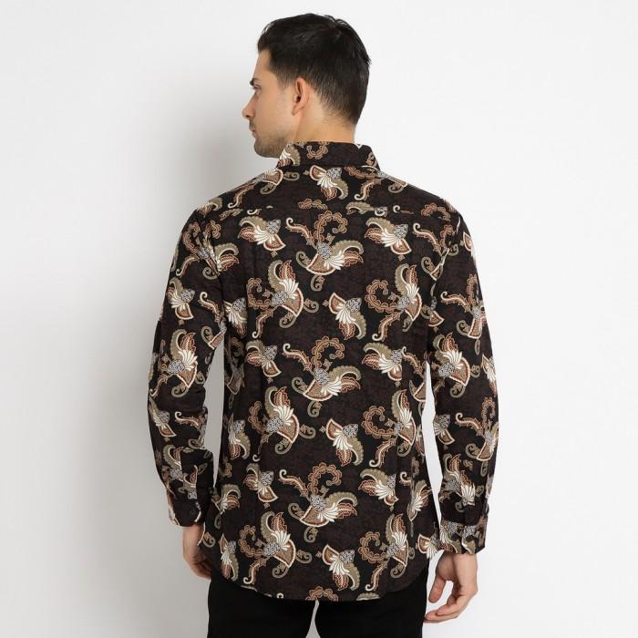 Gambar Kemeja Batik Pria Lengan Panjang Motif Coklat OLR030 - XL dari Dancus undefined Tokopedia