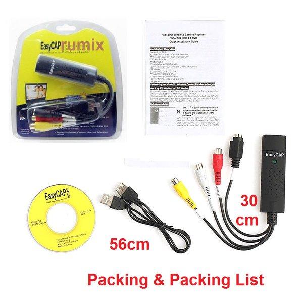 Easycap Easy Cap Video Capture Usb Dvd Av Capture Video Card Adapter Usb 20  Digital Easier Capture