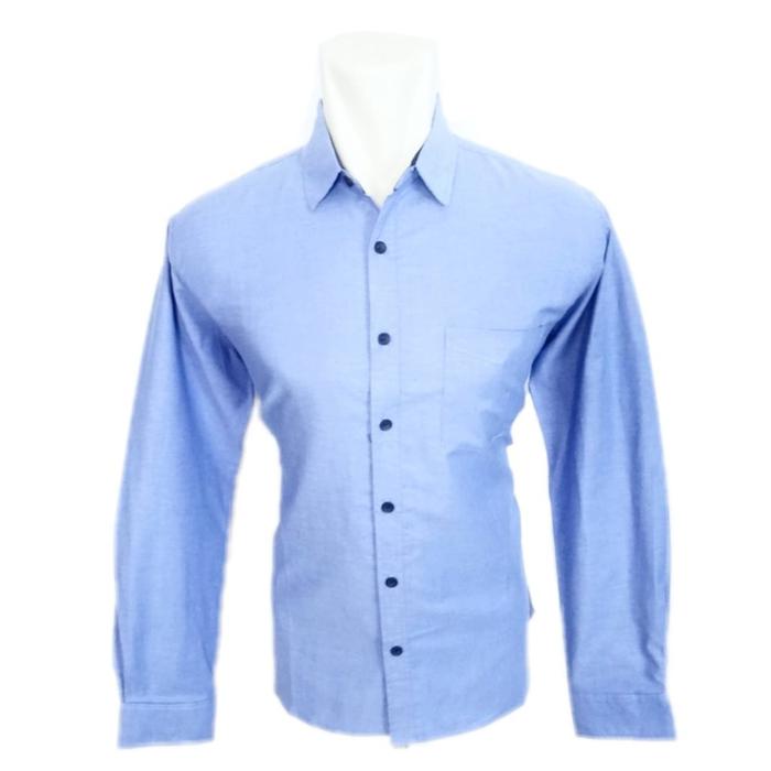 Gambar Kemeja Oxford Polos / Kemeja Formal Pria Lengan Panjang M-XXL 19056121 - Biru, M dari Dancus undefined Tokopedia