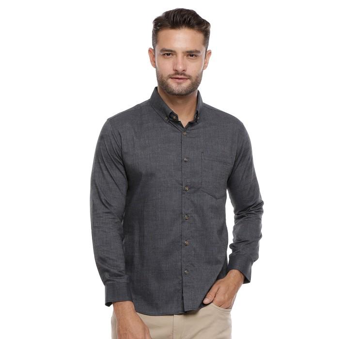 Gambar Kemeja Pria Polos Hitam Denim Lengan Panjang M-XXL 2012.847.1 - XL dari Dancus undefined Tokopedia