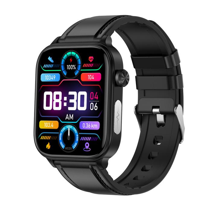 NEW ET570 Smart Watches Make/Answer Calls Full Touch Screen Fitness  Tracker Heart Rate Blood Oxygen Monitor Smartwatches Ter Black tape,  CHINA
