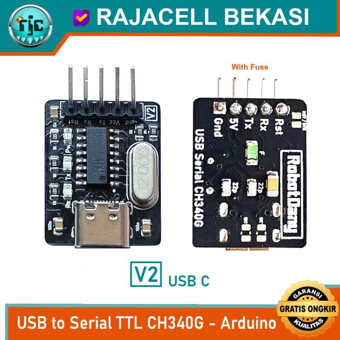 Gambar USB to Serial TTL Converter Adapter USB Serial CH340G Arduinoo ESP8266 - USB Type-C V2 dari inservice undefined Tokopedia