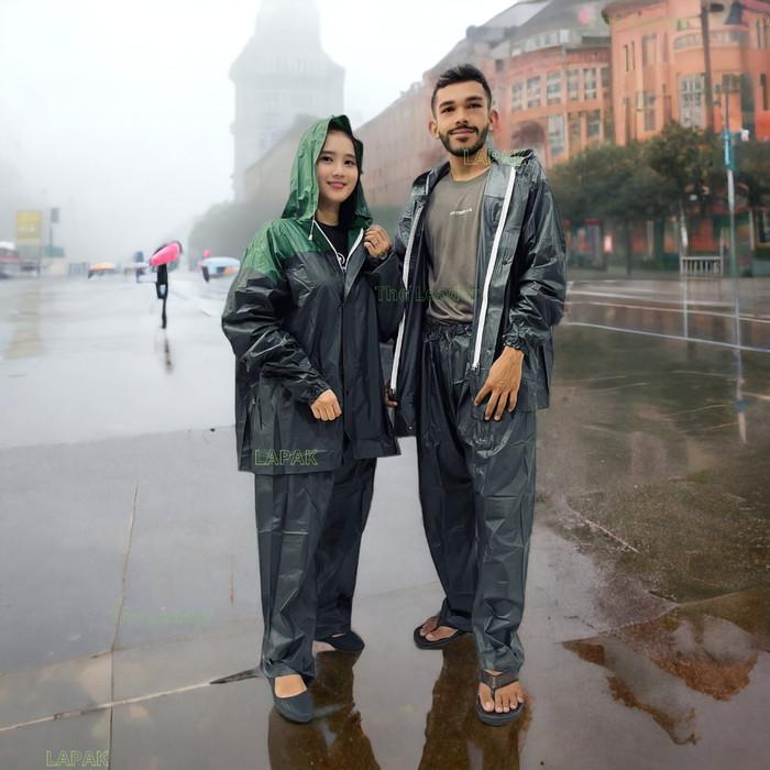 Gambar Mantel Mantol Jas Hujan Pria Wanita Dewasa PVC Press Anti Rembes Tahan Air Jumbo Big Size XXXL Tiger Head Nero 69100 - Random Warna dari Mega Store Express undefined Tokopedia