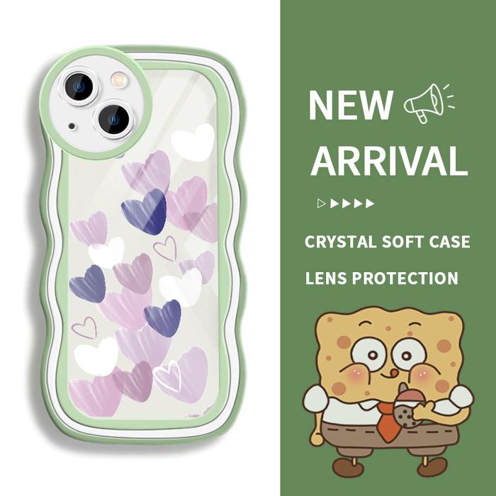 Gambar Case For OPPO A7 A7n A71 2017 2018 A72 A74 4G A74 5G A76 A77 4G A77s A78 4G A78 5G A7x A8 A83 Silikon Camera Lens Protection Stacking Soft Case Murah  Colorful Purple Heart Simple - Style1, OPPO A76 dari parabatokoresmi undefined Tokopedia