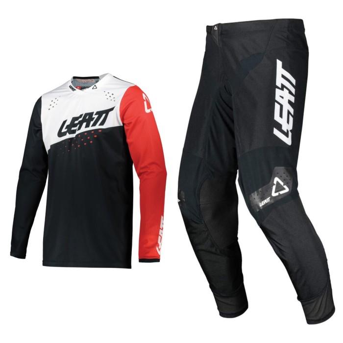 Gambar JERSEY SET LEATT MOTO 4.5 BLACK WHITE /SET MX ENDURO GTX NEEW - 30 dari Epickwinss undefined Tokopedia