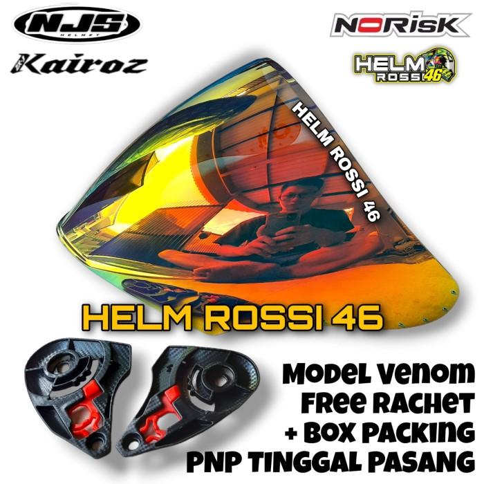 Gambar KACA VISOR VENOM NJS KAIROZ IRIDIUM BLUE RED SIER SMOKE + RACHET NEEW - IRIDIUM RED dari Epickwinss undefined Tokopedia