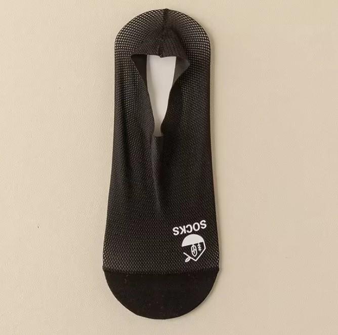 Gambar KK250 Kaos Kaki Pria Invisible Mesh Breathable Anti Slip Ice Silk Men Socks - black dari Dneo Store undefined Tokopedia