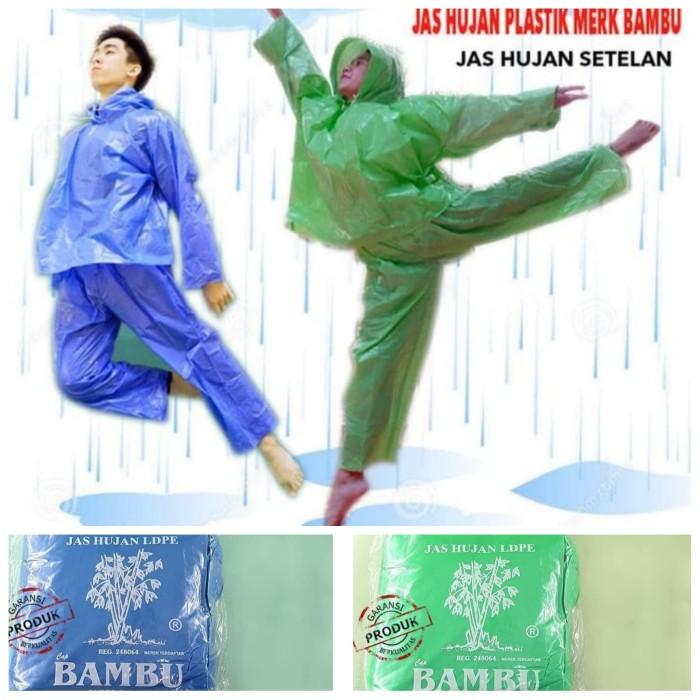 Gambar BAMBU Mantel Mantol Jas Hujan Poncho Ponco Plastik Dewasa Besar Sekali Pakai Disposable Raincoat - Poncho dari Mega Store Express undefined Tokopedia