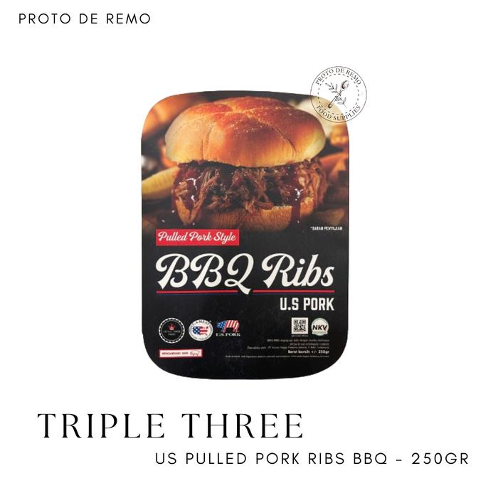 Gambar Triple Three US Pulled Pork Style Ribs BBQ | Daging Iga Babi Cincang - 250gr dari Proto De Remo - Jakarta Utara undefined Tokopedia