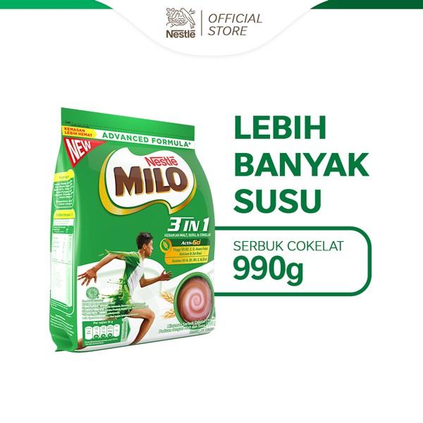 Gambar Milo Activ-Go 3 In 1 Pouch 990G Terlaris dari PTR-Istvan undefined Tokopedia