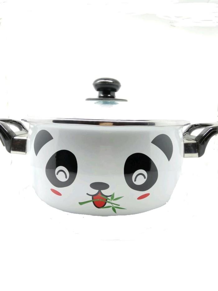 Gambar Maspion Hello Panda Panci Enamel 18 cm dari Leozy undefined Tokopedia