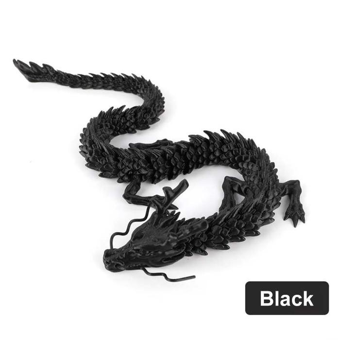 Gambar Mainan Flexibel Articulated Dragon Toy - Mainan Anak Naga Fleksibel Flexible Artikulasi /glow in the dark - Hitam dari Toko Plus ID undefined Tokopedia