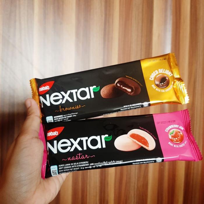 Gambar Nabati Nextar Brownies Nastar Cookies 34g Kukis Lunak Isi Rasa Coklat Choco Delight Selai Stroberi Nanas Nenas Strawberry Pineapple Jam Kemasan Sachet Kue Kering Rapuh Lembut Lembek Buah-buahan Murah Enak Toples Lebaran Satuan Eceran Per Pcs Halal BPOM dari tokopiyanoka undefined Tokopedia