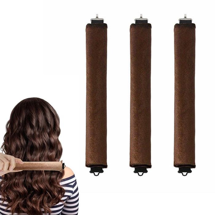 3pcs Heatless Curling Rod Headband Hair Curlers No Heat Hair Rollers Curls  Sleeping Soft Flexi Rods With Hook Hair Styling Tools
