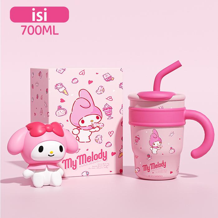 Gambar ORIGINAL SANRIO LICENSE Botol Minum Termos Tumbler Mug Karakter Sanrio Disney Anak 316 304 Stainless Steel 700 mL Cinnamoroll Pochacco My Melody Mickey Mouse Thumbler - My Melody dari EcoWare.ID undefined Tokopedia