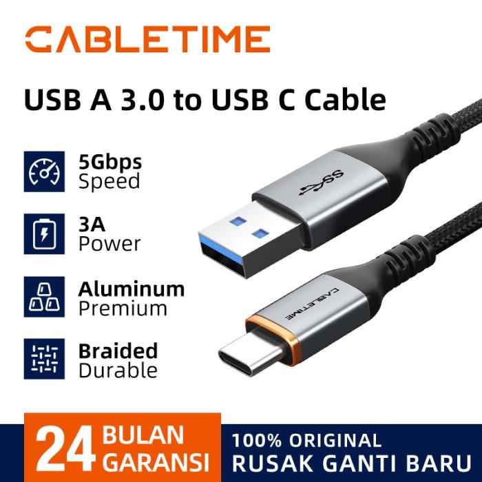 Gambar CABLETIME Kabel Data USB Type C Fast Charging 3A Premium Quality For Android - 0.5M dari Inprotek undefined Tokopedia