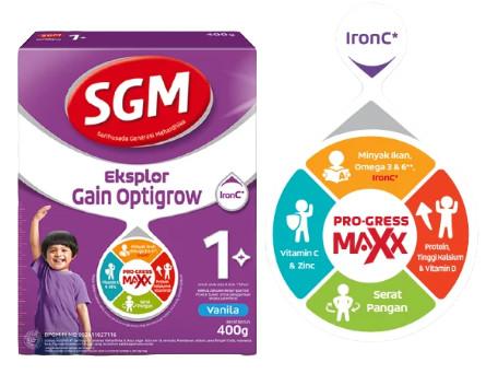 Gambar New Sgm Eksplor Gain Optigrow 1+ Vanila 400 Gr dari romianshop undefined Tokopedia