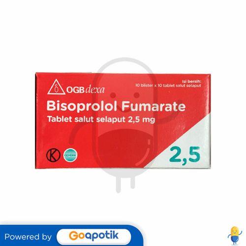 Gambar BISOPROLOL FUMARATE OGB DEXA MEDICA 2.5 MG BOX 100 TABLET / HIPERTENSI dari Apotek Clara Jaya By GoApotik undefined Tokopedia