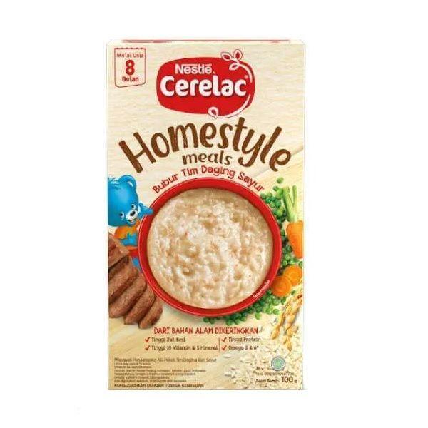 Gambar NESTLE CERELAC HOMESTYLE BUBUR TIM DAGING  SAYUR 100 GR dari Hypermart Nagoya undefined Tokopedia