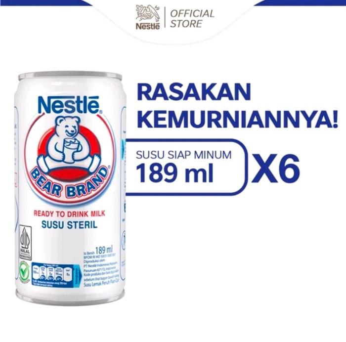 Gambar Nestle Bear Brand Susu Sapi Steril Siap Minum 189ml 30pc dari Irwana Stores undefined Tokopedia