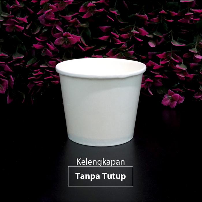Gambar Pak isi 50 pcs - Cup 12oz Es Krim - 12 oz Gelas Kertas Yogurt - Tanpa Tutup dari E-QuPack undefined Tokopedia
