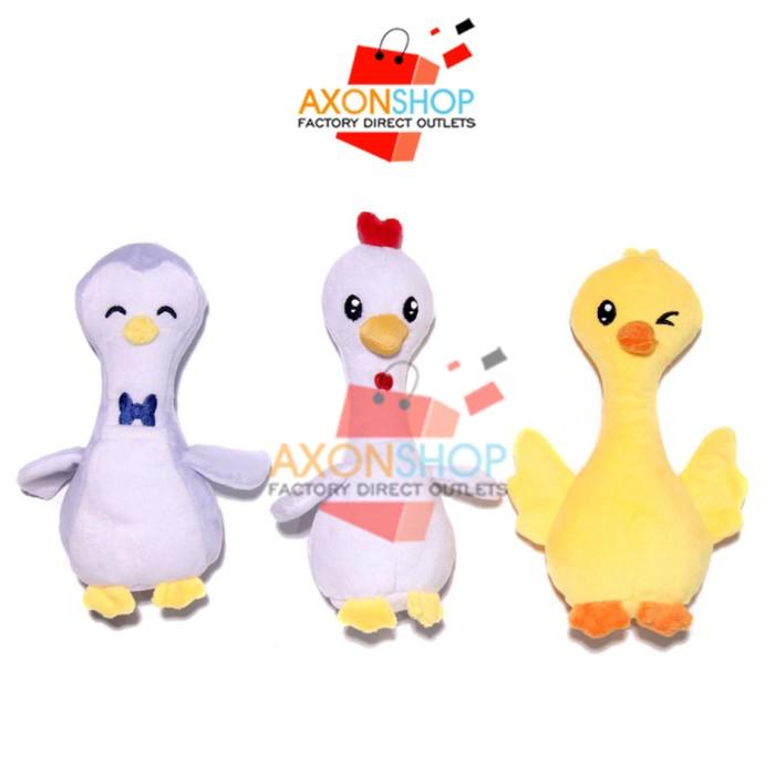 Gambar Boneka Mainan Anjing Kucing 3 Bunyi Rattle Squeaky Crackle Plush Toy - AYAM dari AXON SHOP_NEW undefined Tokopedia