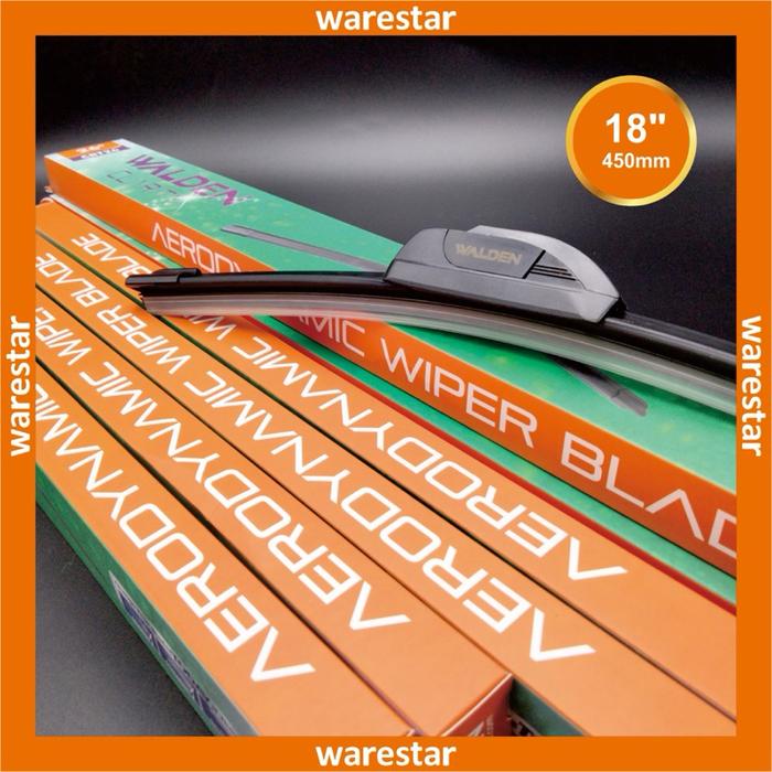 Gambar PAKET WALDEN WIPER MOBIL FRAMELESS WIPER BLADE MOBIL FRAMELESS WIPER BLADE FRAMELESS - WALDEN CLARITY ORI - 18” = 45CM dari Eurostar Official Store undefined Tokopedia