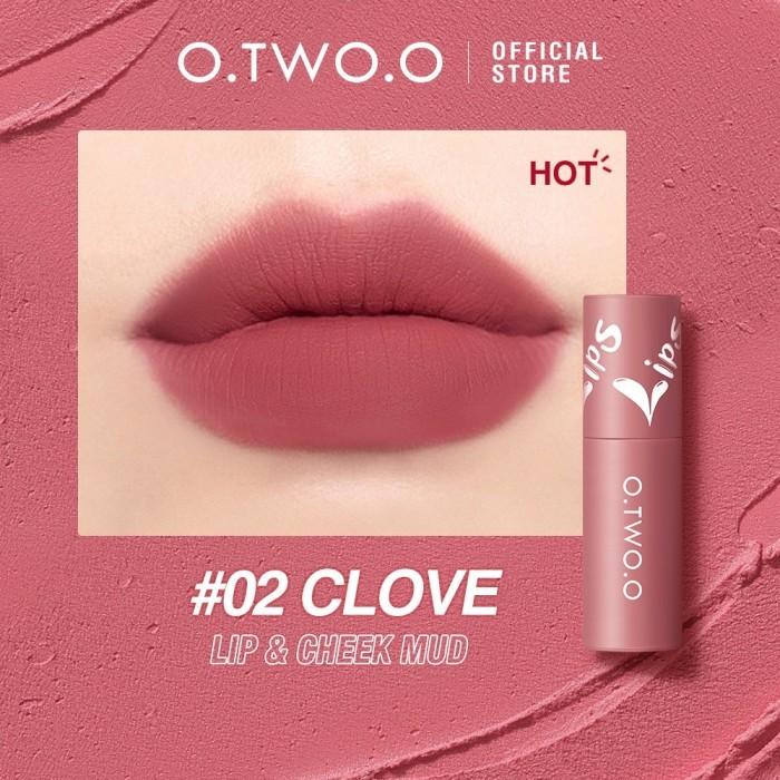 Gambar O.TWO.O Velvet Matte Liptint Lip & Cheek Mud Lip Gloss Lipstick - 02 CLOVE dari Graceful Albetik undefined Tokopedia