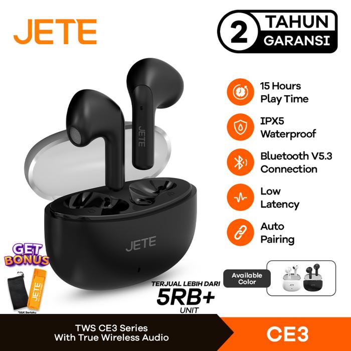 Jual TWS JETE CE3 Bluetooth Version Earbuds Headset