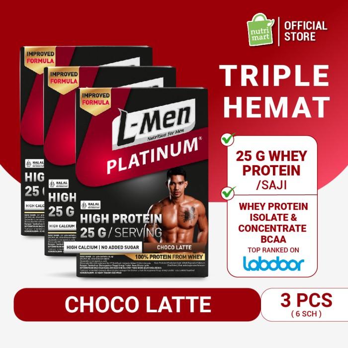 Gambar Triple Pack: L-Men Platinum Choco Latte Box (6 Sch) dari Ornella mall undefined Tokopedia
