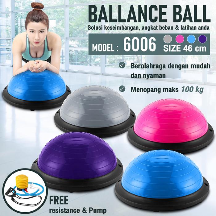Jual HTD SPORT BOSU GYM BALL ALAT OLAHRAGA BOLA FITNESS PILATES