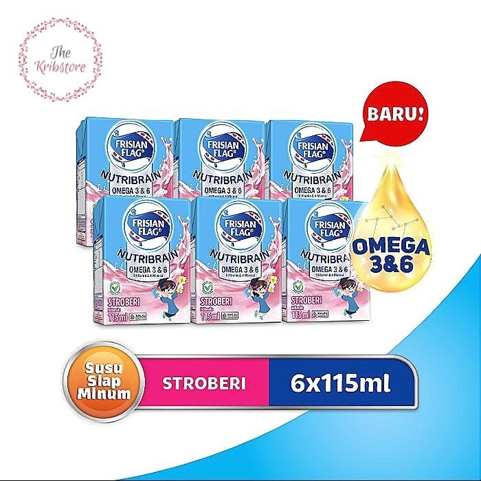 Gambar Frisian Flag Omega Susu UHT Strawberry Stroberi 115 ml isi 6 pcs dari TheKribstore undefined Tokopedia
