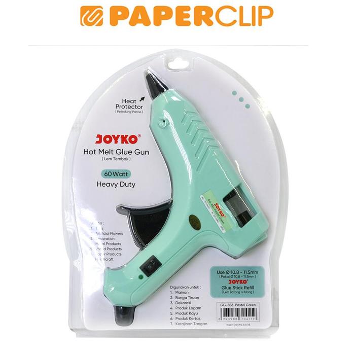 Gambar LEM TEMBAK / GLUE GUN JOYKO BESAR GG-856 PASTEL - GREEN dari Paperclip Indonesia undefined Tokopedia