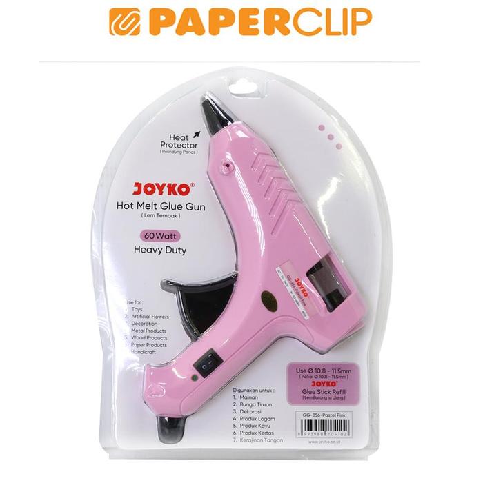 Gambar LEM TEMBAK / GLUE GUN JOYKO BESAR GG-856 PASTEL - PINK dari Paperclip Indonesia undefined Tokopedia