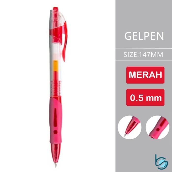 Gambar Pulpen Mekanik/Gelpen Rectractable Kualitas Bagus - Best Stationary - Merah dari Best Stationary undefined Tokopedia