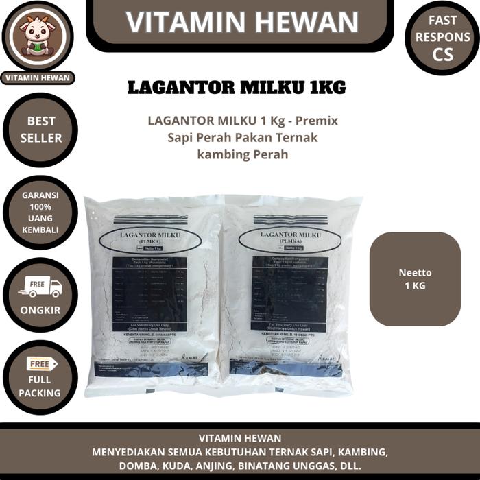 Gambar LAGANTOR MILKU 1 Kg - Premix Sapi Perah Pakan Ternak kambing Perah dari Best Vitamin Hewan undefined Tokopedia