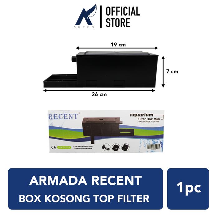 Gambar ARMADA RECENT AQUAMAN BOX TOP FILTER KOSONG Kotak Atas Aquarium Akuarium Aquascape Mini Kecil Small S Panjang 26 Cm Cocok Aquarium Max 31 Cm dari Sitimelani undefined Tokopedia