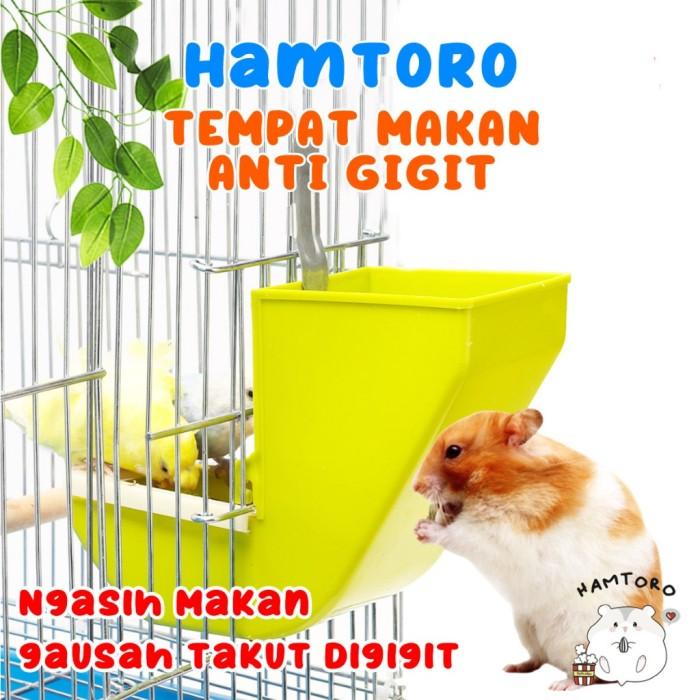 Gambar Hamtoro Tempat Makan ANTI GIGIT Dispenser BESAR Makanan dan Minum Hamster, Kelinci, Burung - Anti Ggt HIJAU dari Hamtoro undefined Tokopedia