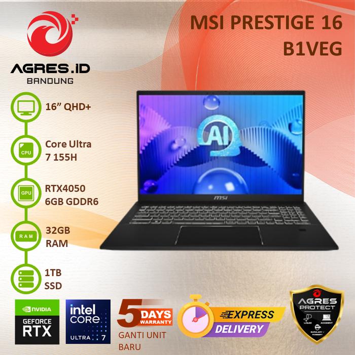 Windowsノート本体 MSI Prestige16 AI 4K OLED 32GB 1TB 4060 Windows