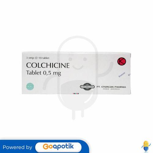 Gambar COLCHICINE ETERCON 0.5 MG BOX 30 TABLET dari Apotek Kosambi By GoApotik undefined Tokopedia